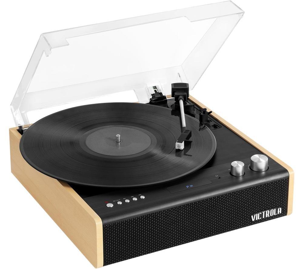 Victrola Vta-72 Belt Drive Bluetooth Turntable  Black & Bamboo, Yellow,Black