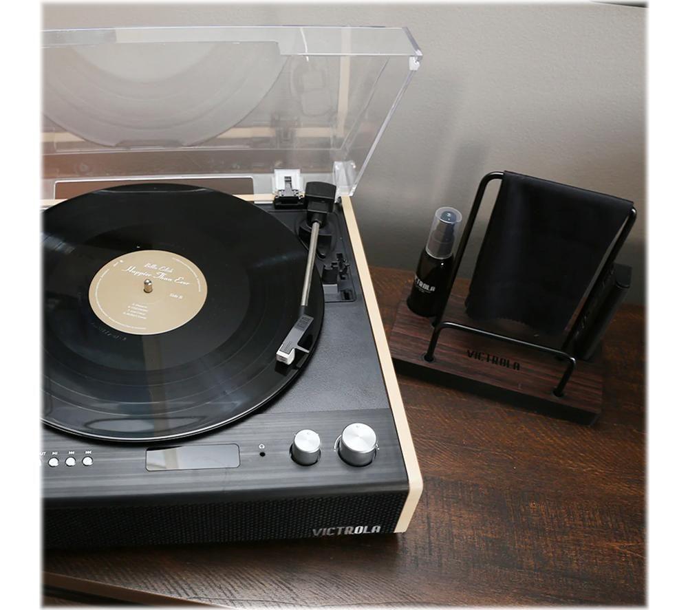 VICTROLA VTA-72 Belt Drive Bluetooth Turntable &ndash; Black & Bamboo image number 3 of 10