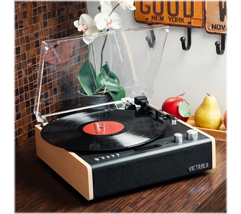 VICTROLA VTA-72 Belt Drive Bluetooth Turntable &ndash; Black & Bamboo image number 6 of 10