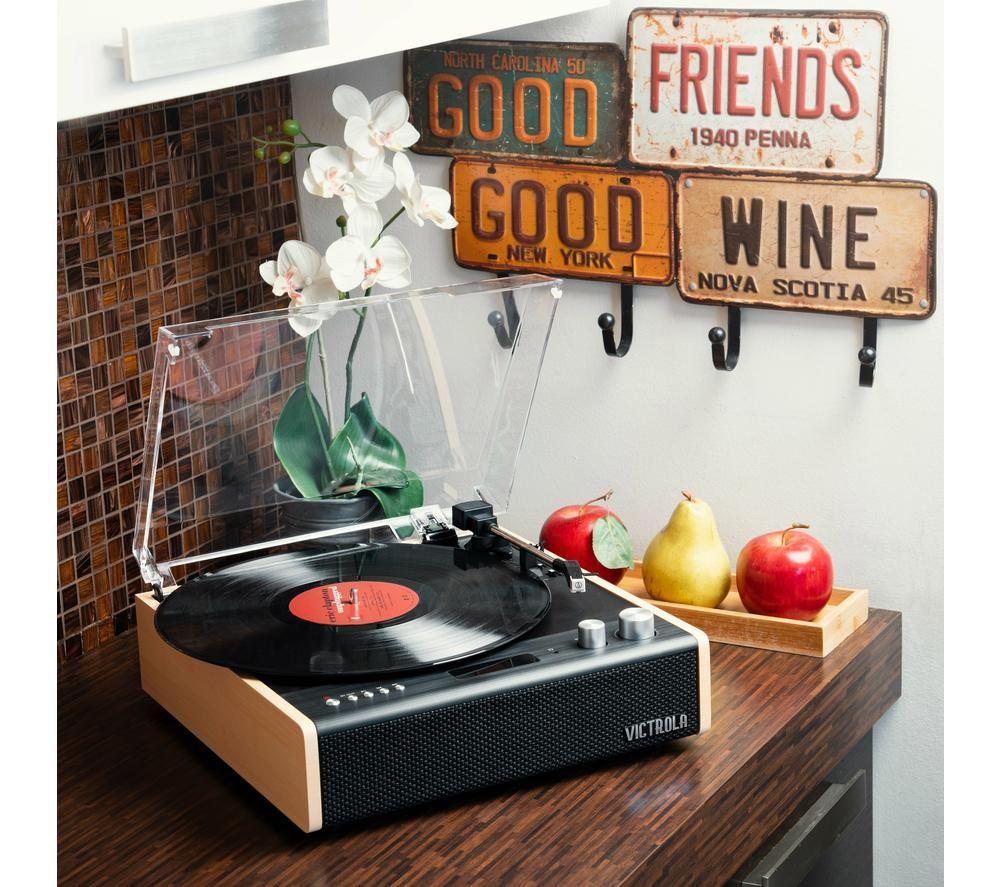 VICTROLA VTA-72 Belt Drive Bluetooth Turntable &ndash; Black & Bamboo image number 8 of 10
