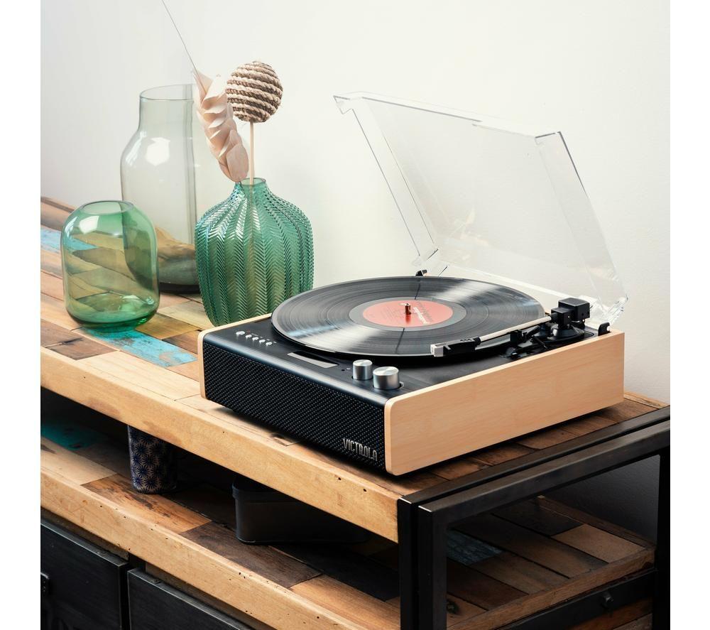VICTROLA VTA-72 Belt Drive Bluetooth Turntable &ndash; Black & Bamboo image number 10 of 10