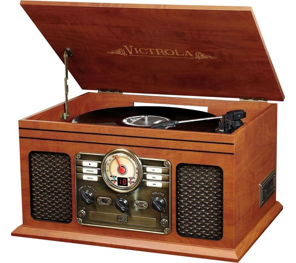 Victrola Quincy Vta-200B Belt Drive Bluetooth Music Centre - Mahogany, Brown