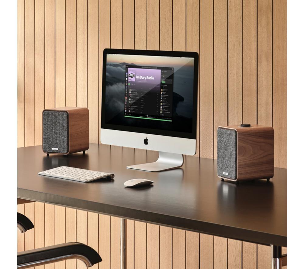 RUARK MR1 Mk3 Bluetooth Desktop Speakers - Rich Walnut image number 4 of 4