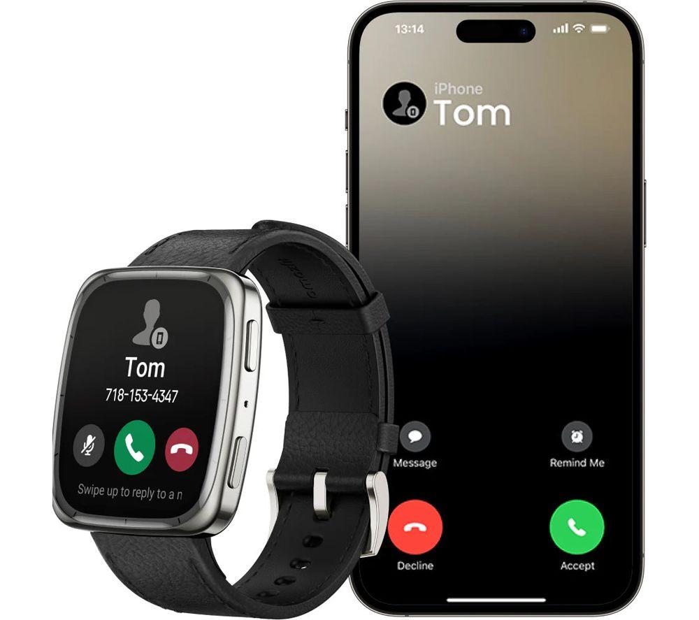 AMAZFIT Active 2 Smart Watch - Black, Leather Strap image number 8 of 8