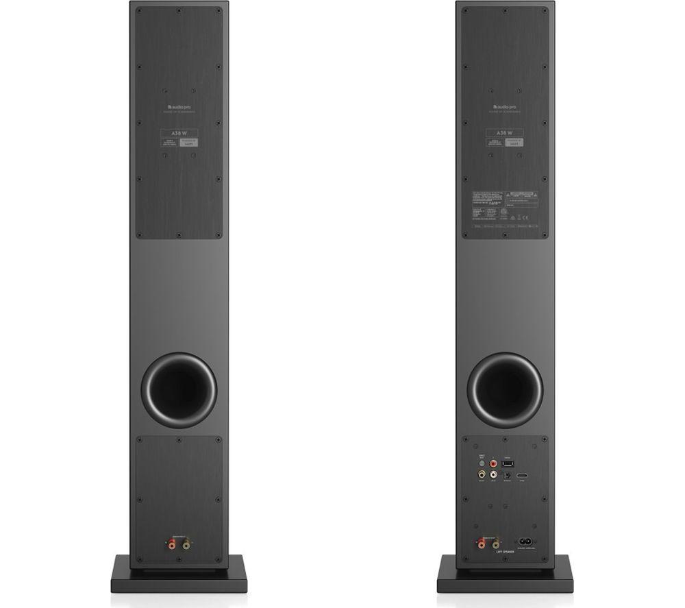 AUDIO PRO A38 Wireless Bluetooth Multi-room Speaker - Black image number 2 of 3