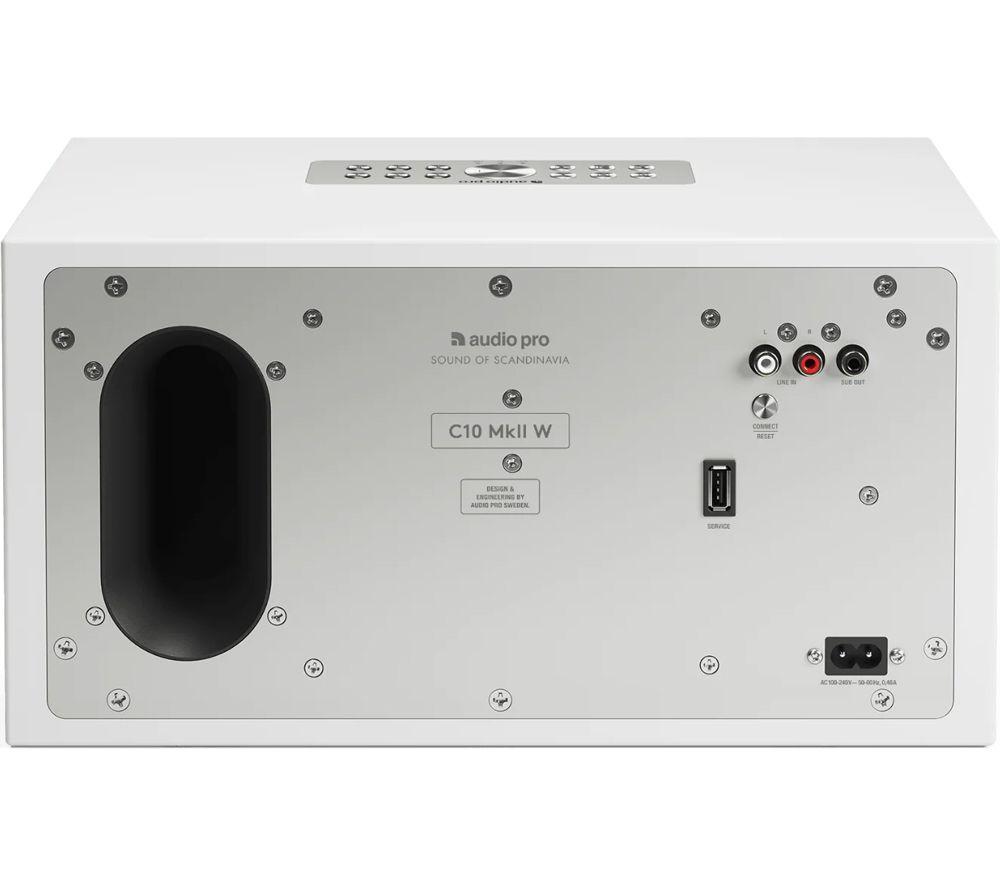 AUDIO PRO C10 MkII W Portable Wireless Multi-room Speakers - White image number 4 of 6