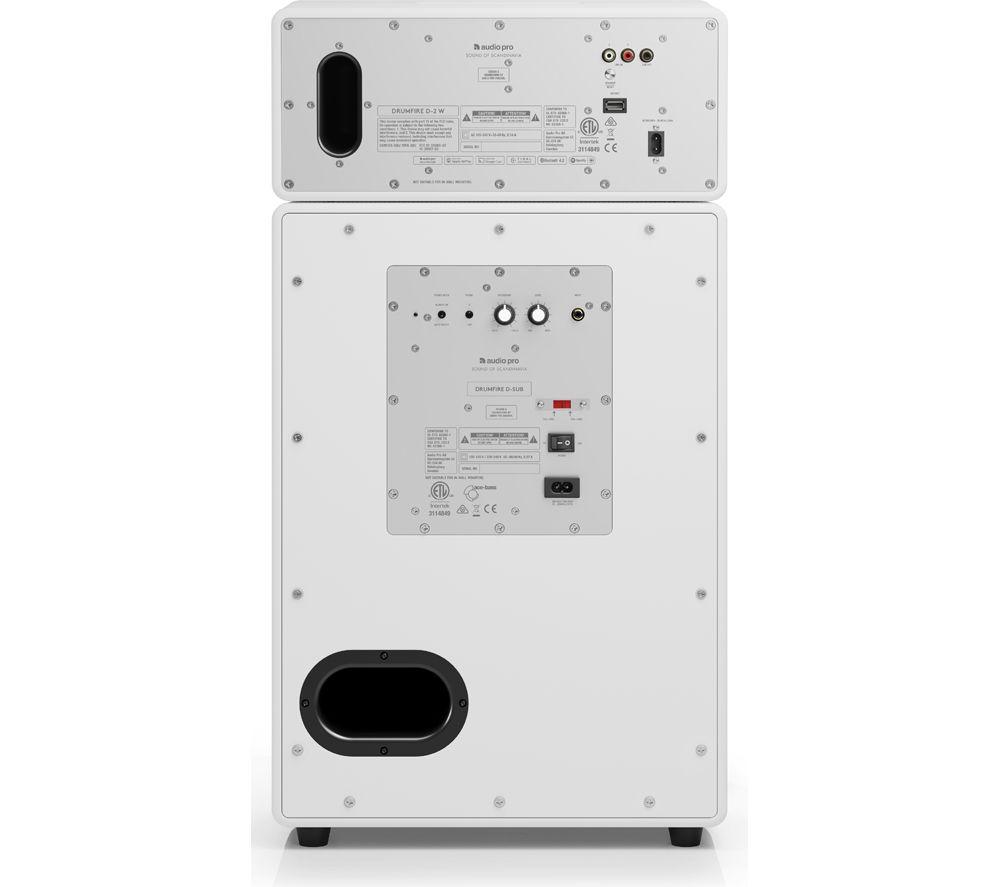 AUDIO PRO Drumfire II W Wireless Bluetooth Multi-room Speaker - White image number 3 of 3