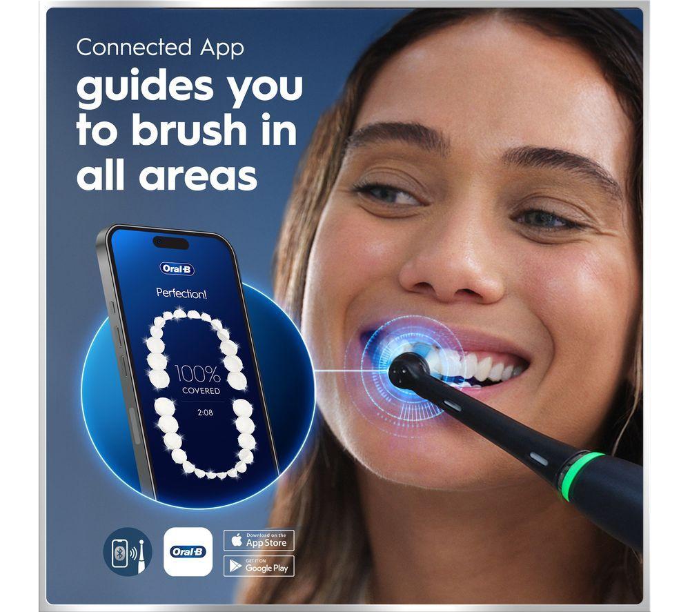 ORAL-B iO6 Electric Toothbrush Duo Pack - Black & Pink image number 4 of 16