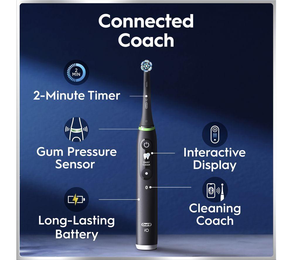 ORAL-B iO6 Electric Toothbrush Duo Pack - Black & Pink image number 5 of 16