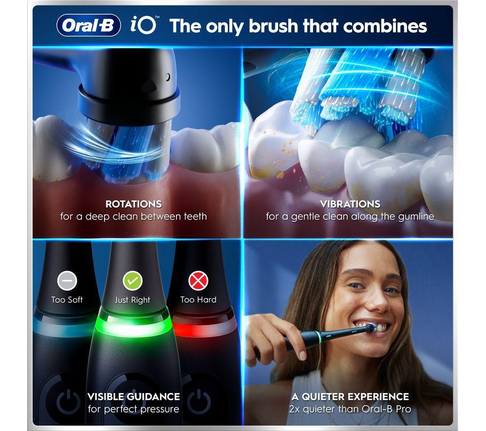 ORAL-B iO6 Electric Toothbrush Duo Pack - Black & Pink image number 6 of 16