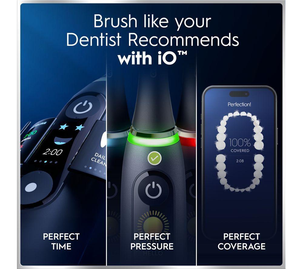 ORAL-B iO6 Electric Toothbrush Duo Pack - Black & Pink image number 9 of 16