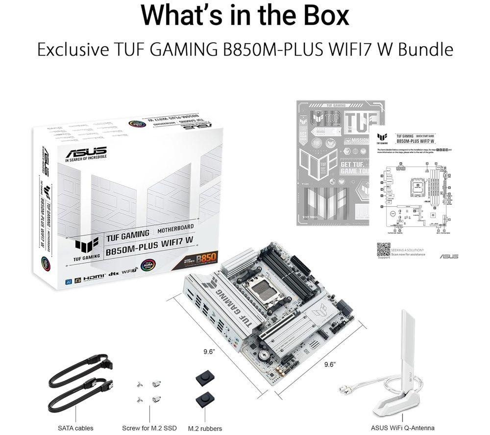 ASUS TUF GAMING B850M-PLUS WIFI7 W AM5 Motherboard image number 3 of 5