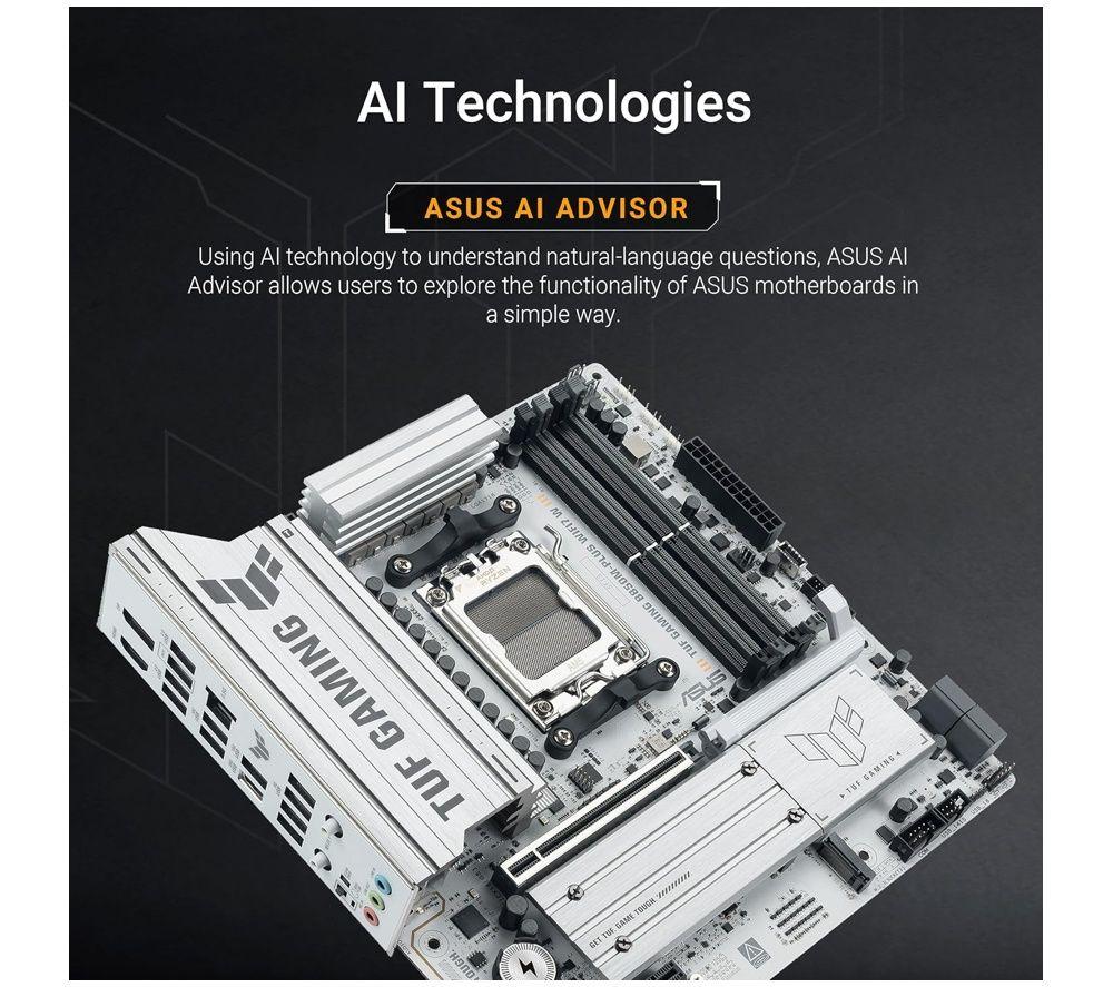 ASUS TUF GAMING B850M-PLUS WIFI7 W AM5 Motherboard image number 4 of 5