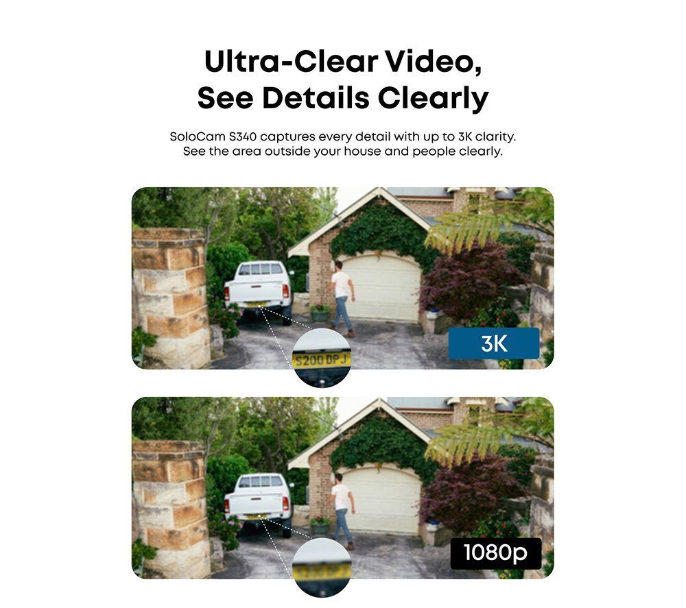 EUFY E340 2K Dual Camera Smart Doorbell & SoloCam S340 3K WiFi Security Camera Bundle image number 10 of 11