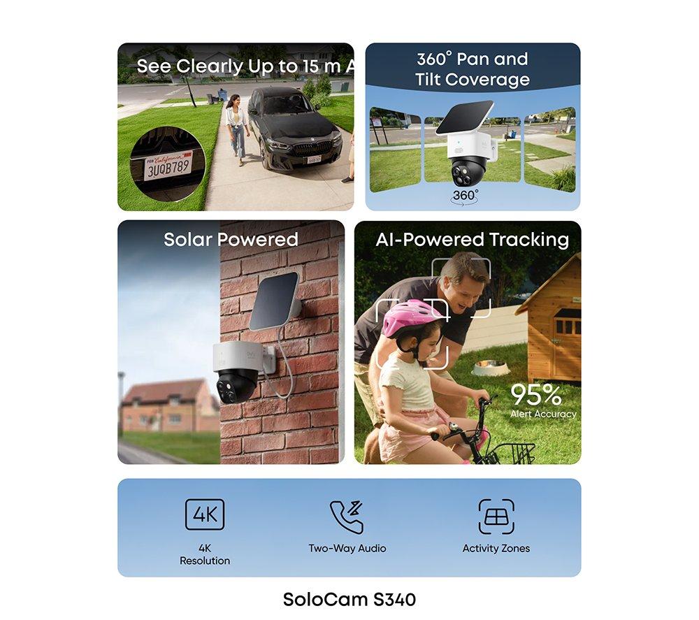 EUFY E340 2K Dual Camera Smart Video Doorbell & Floodlight E30 2K WiFi Security Camera Bundle image number 7 of 11