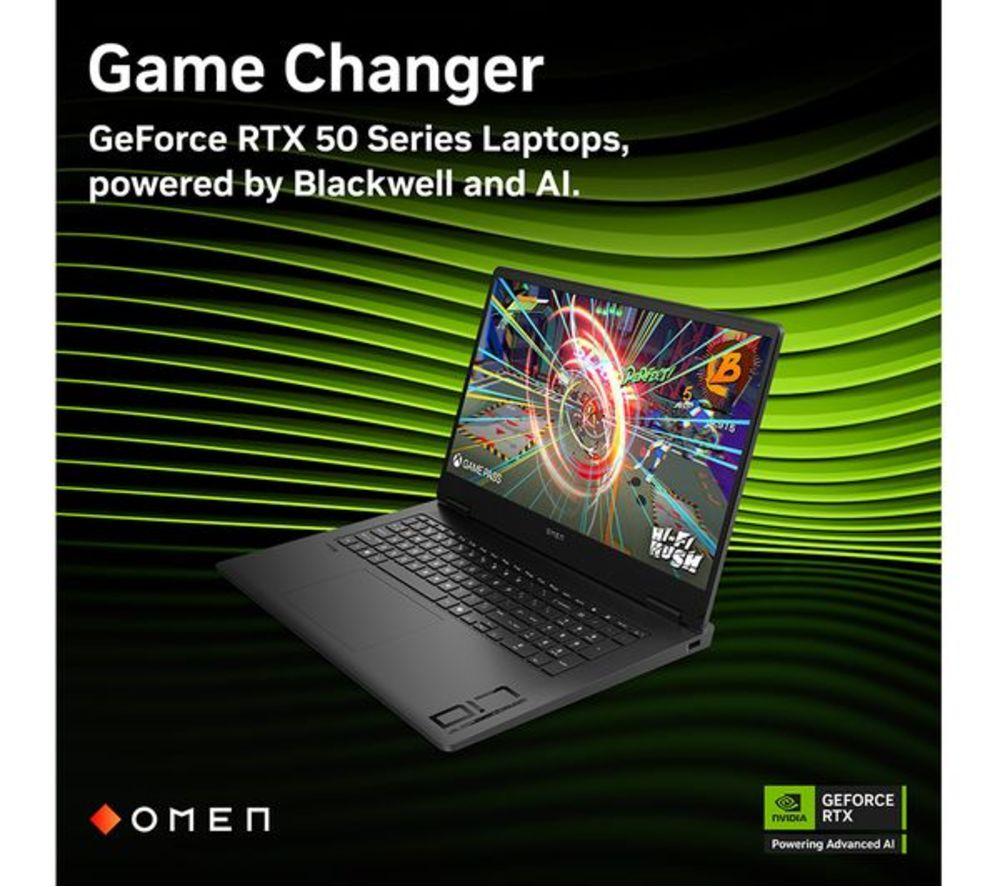 HP OMEN 17-db1508na 17.3" Refurbished Gaming Laptop - AMD Ryzen AI 7, RTX 5070, 1 TB SSD (Very Good Condition) image number 6 of 8