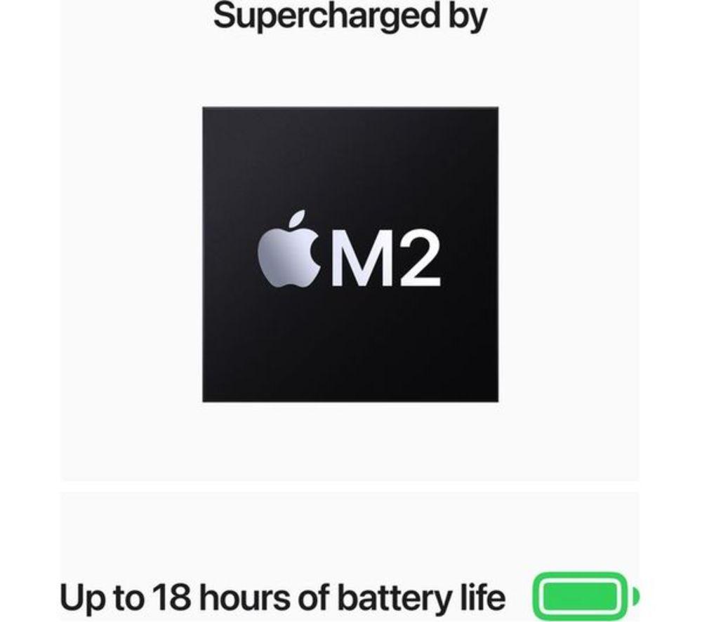 APPLE Refurbished MacBook Air 13.6" (2022) - M2, 256 GB SSD, Midnight (Very Good Condition) image number 4 of 11
