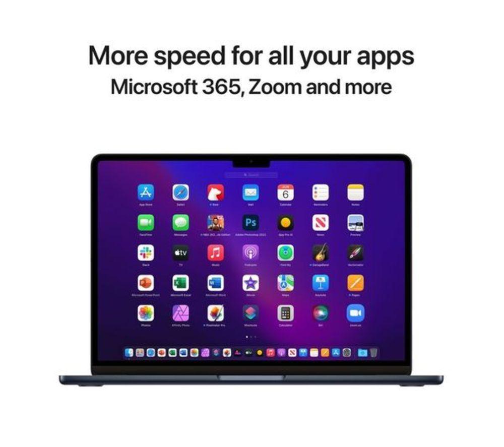 APPLE Refurbished MacBook Air 13.6" (2022) - M2, 256 GB SSD, Midnight (Very Good Condition) image number 10 of 11