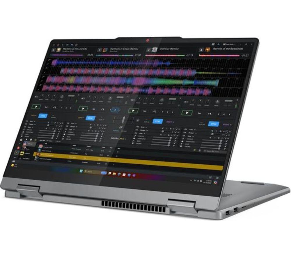 LENOVO IdeaPad 5 14" 2 in 1 Refurbished Laptop, Copilot+ PC - Snapdragon X Plus, 512 GB SSD, Luna Grey (Very Good Condition) image number 4 of 5
