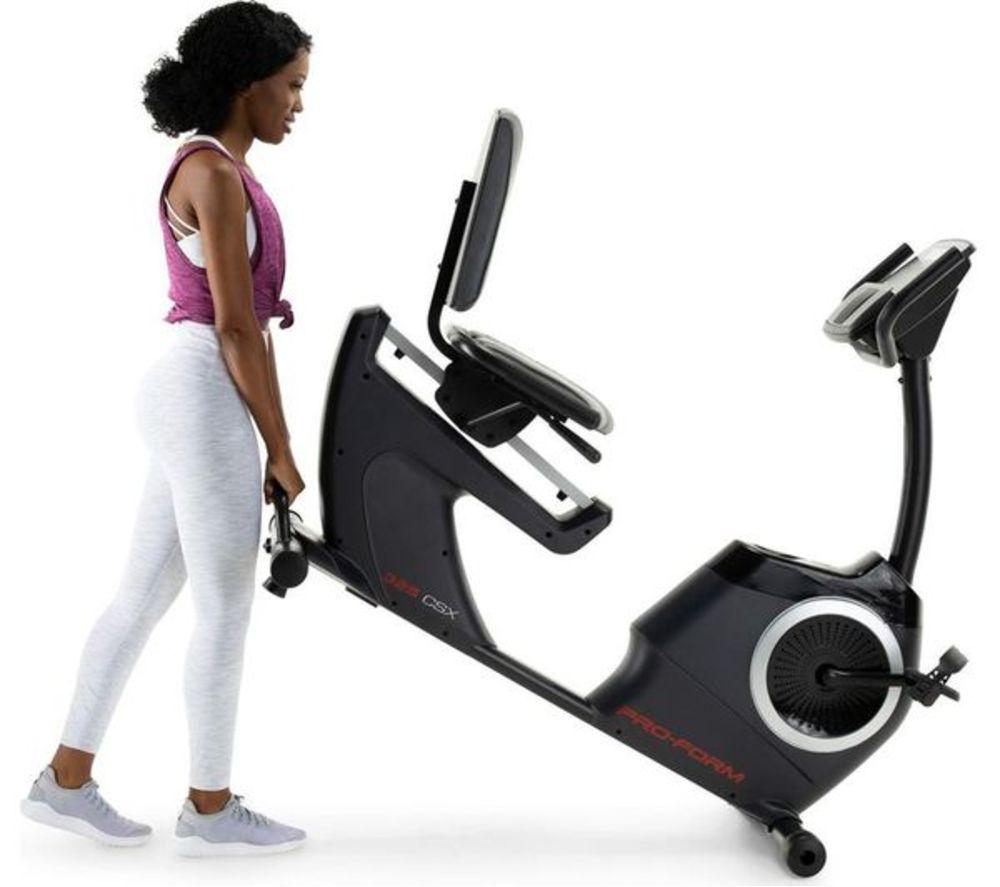 PROFORM 325 CSX Smart Bluetooth Recumbent Exercise Bike - Silver & Black image number 5 of 7