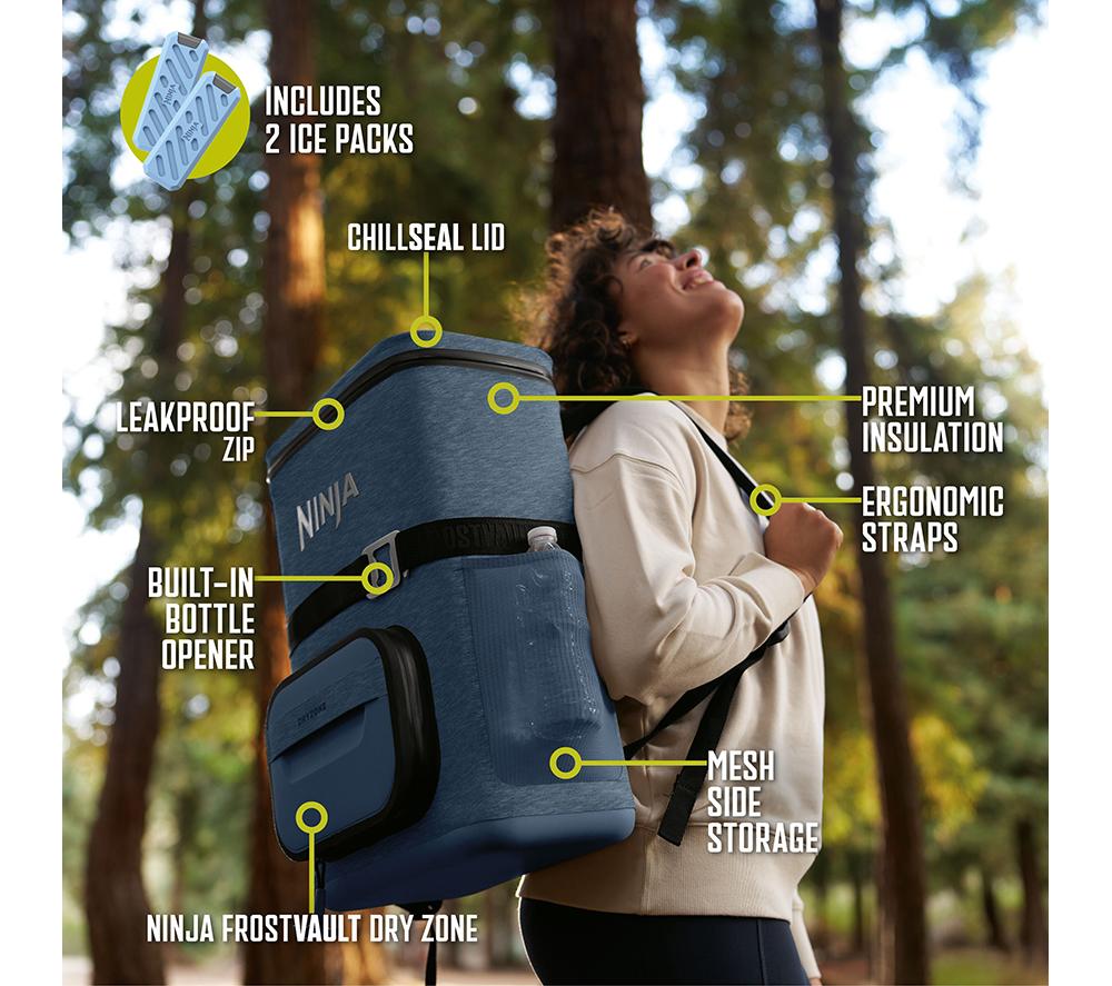 NINJA FrostVault Go FF124EUUKNV 17L Backpack Soft Cooler - Lakeshore Blue image number 6 of 7
