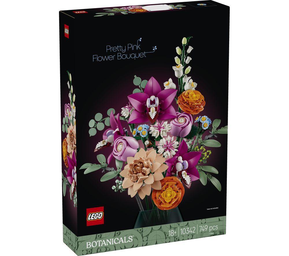 LEGO Botanicals 10342 Pretty Pink Flower Bouquet Set for Adults image number 2 of 8
