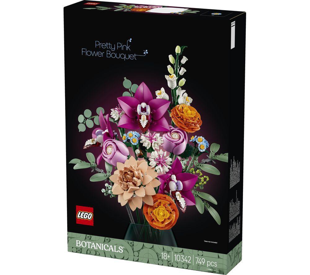LEGO Botanicals 10342 Pretty Pink Flower Bouquet Set for Adults image number 3 of 8