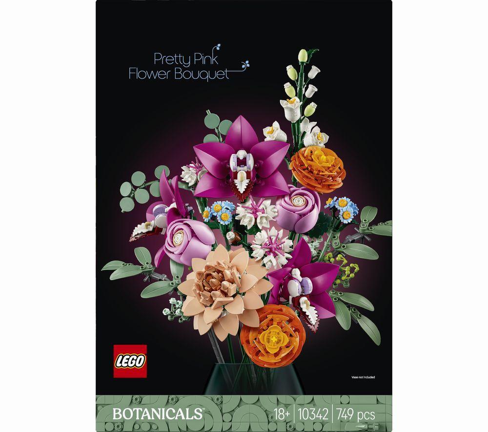 LEGO Botanicals 10342 Pretty Pink Flower Bouquet Set for Adults image number 4 of 8
