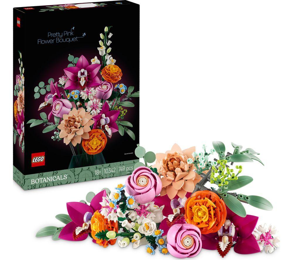 LEGO Botanicals 10342 Pretty Pink Flower Bouquet Set for Adults image number 5 of 8