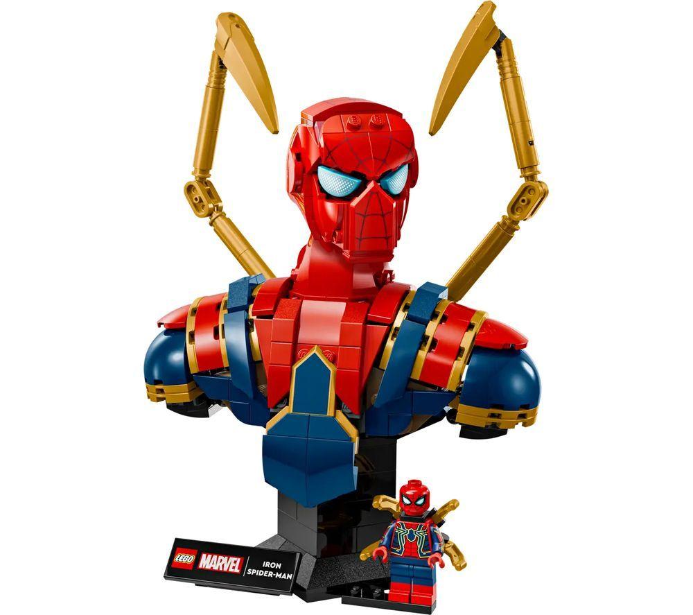 LEGO Marvel 76326 Iron Spider-Man Bust Set for Adults