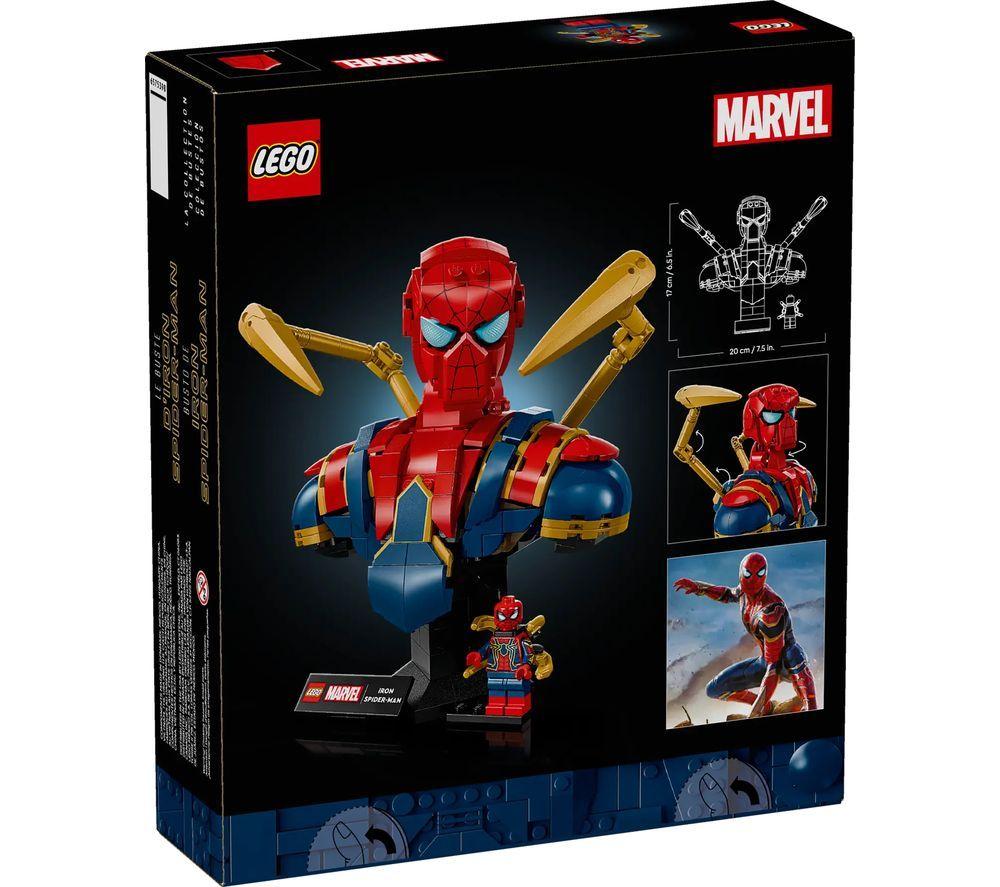LEGO Marvel 76326 Iron Spider-Man Bust Set for Adults image number 6 of 7