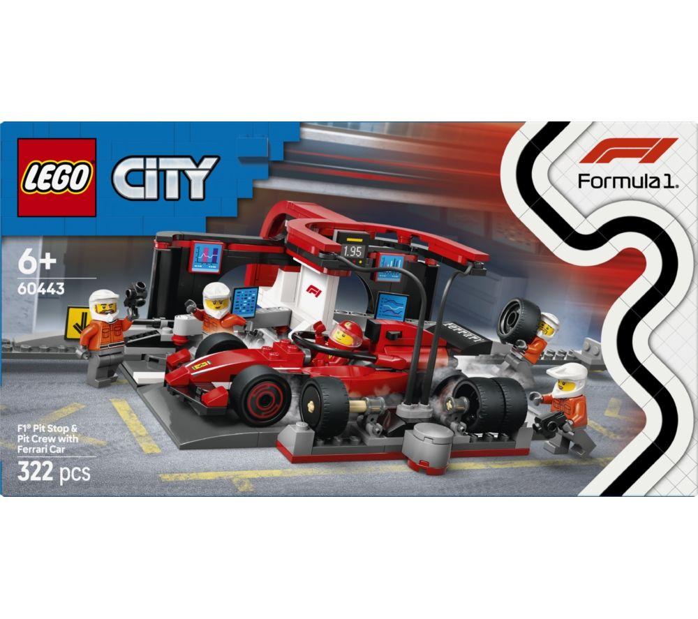 LEGO City 60443 F1 Pit Stop & Pit Crew with Ferrari Car Set image number 4 of 8