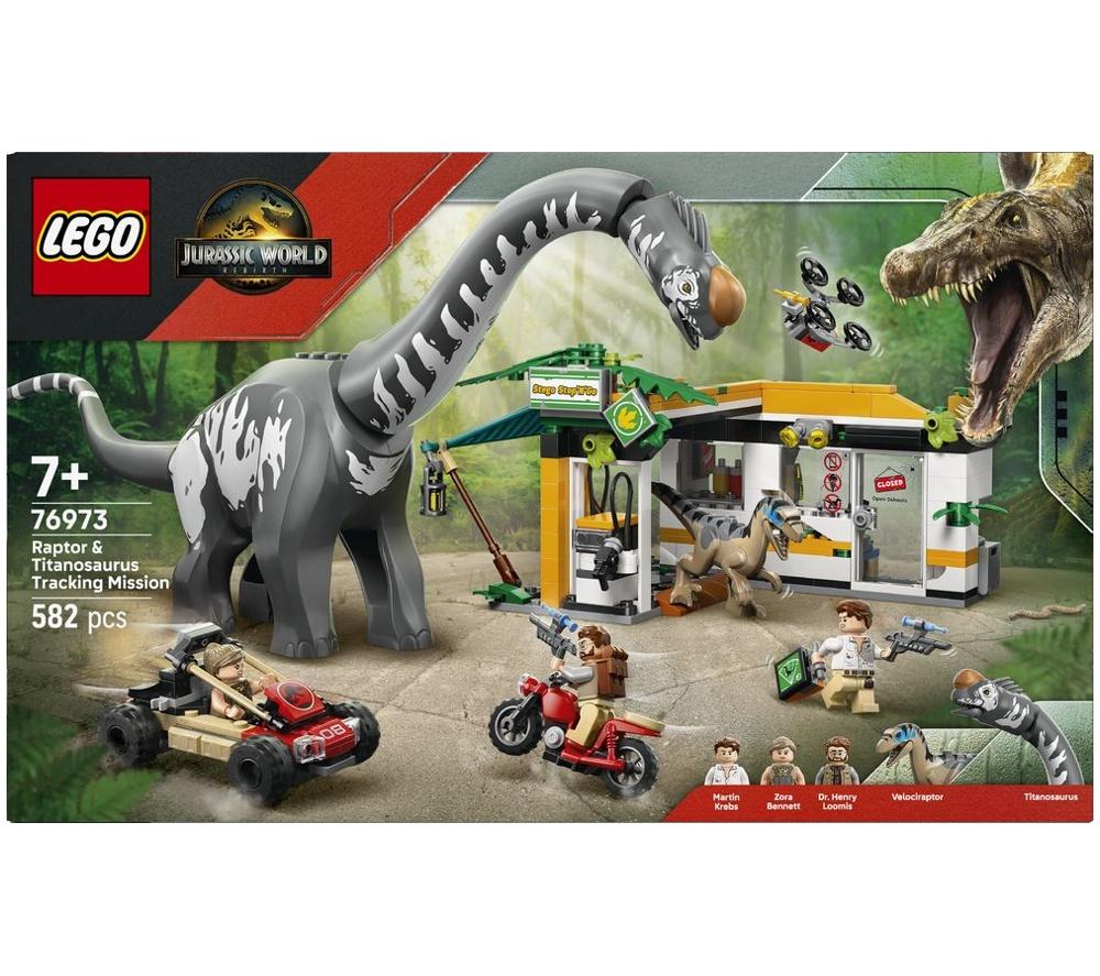 LEGO Jurassic World 76973 Raptor & Titanosaurus Tracking Mission Set image number 3 of 5