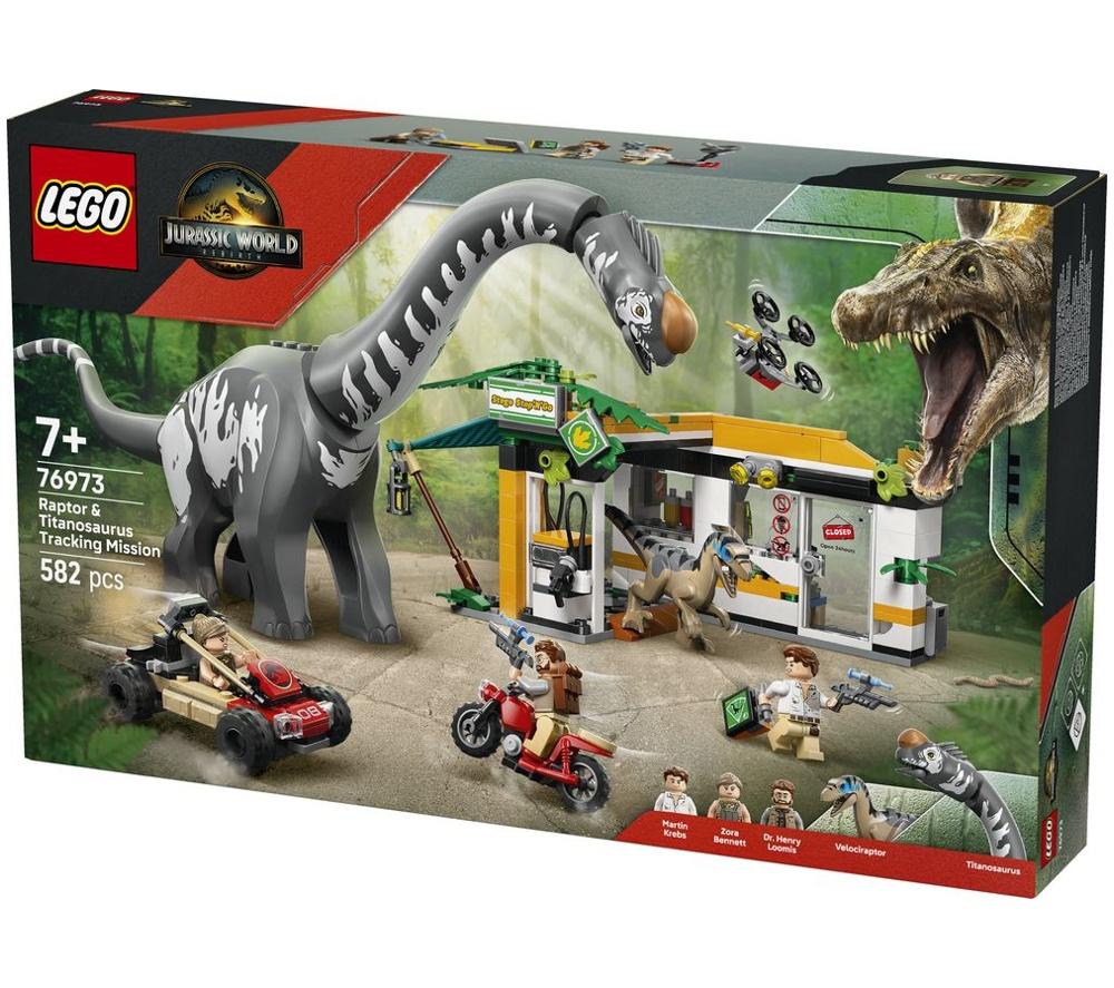 LEGO Jurassic World 76973 Raptor & Titanosaurus Tracking Mission Set image number 4 of 5