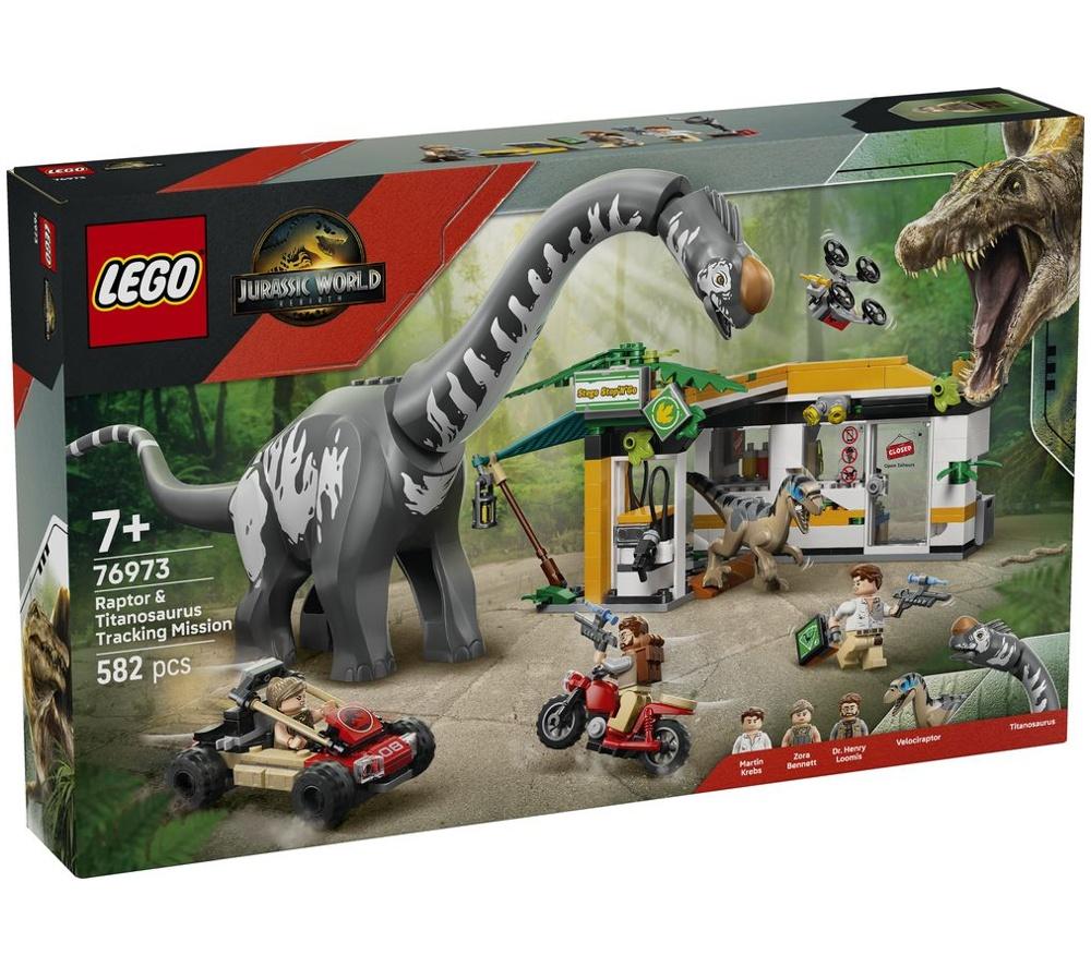 LEGO Jurassic World 76973 Raptor & Titanosaurus Tracking Mission Set image number 5 of 5