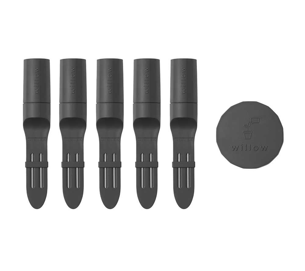 WILLOW Urban Jungle Plant Sensor Pack - Charcoal, Pack of 5