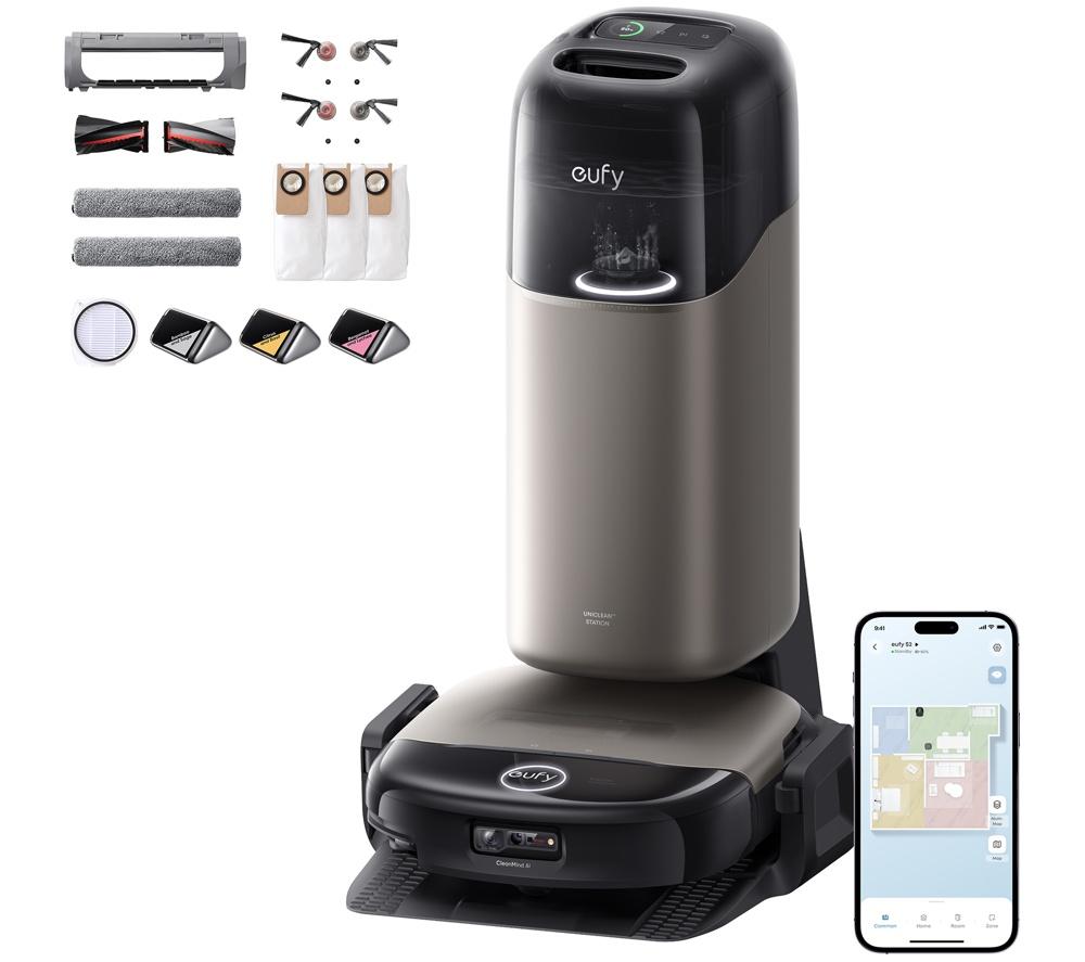 EUFY Omni S2 Robot Vacuum Cleaner & All-in-One Station - Black image number 2 of 13