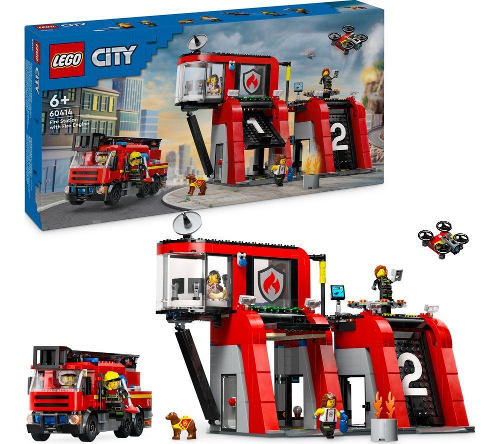 LEGO City 60414 Fire Station with Fire Truck image number 2 of 8