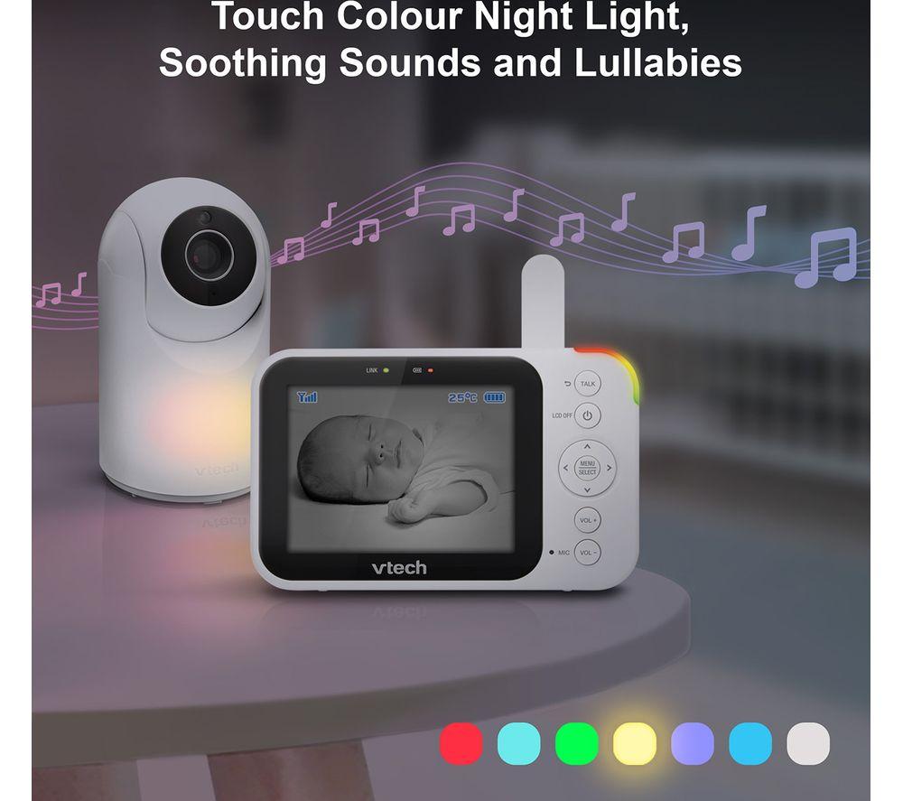 VTECH VM4263 3.5" Pan & Tilt Video Baby Monitor - White image number 5 of 9