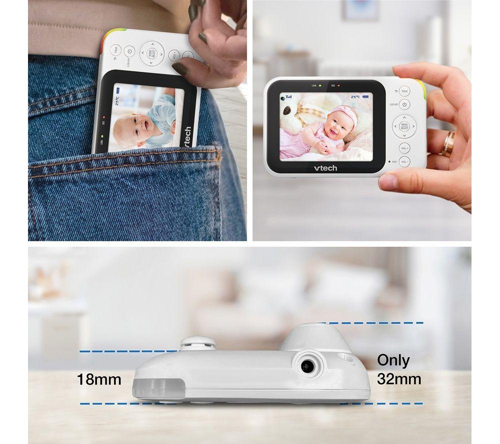 VTECH RM4761 3.5" LCD Screen Smart Video Baby Monitor - White image number 6 of 7