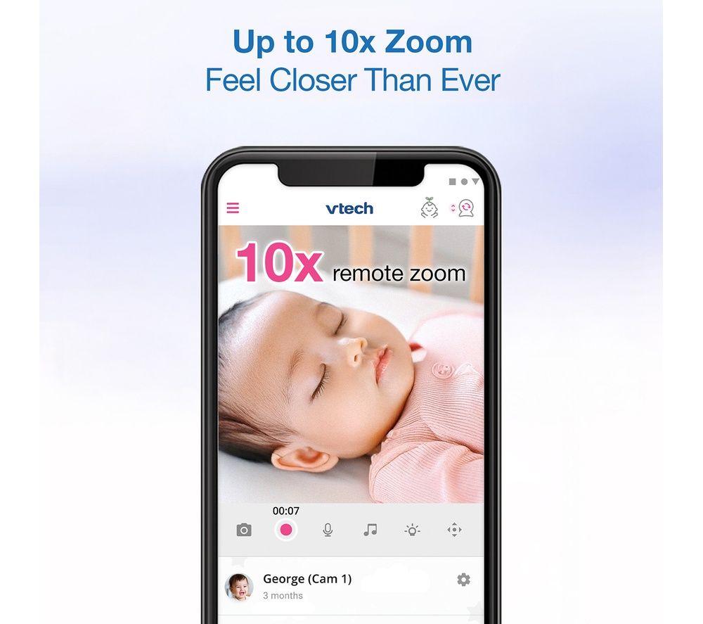 VTECH RM4761 3.5" LCD Screen Smart Video Baby Monitor - White image number 7 of 7