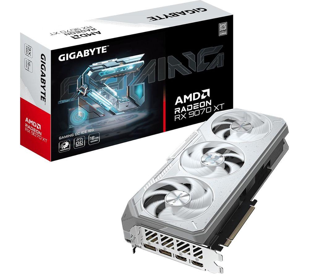 GIGABYTE Radeon RX 9070 XT 16 GB GAMING OC ICE Graphics Card image number 9 of 9