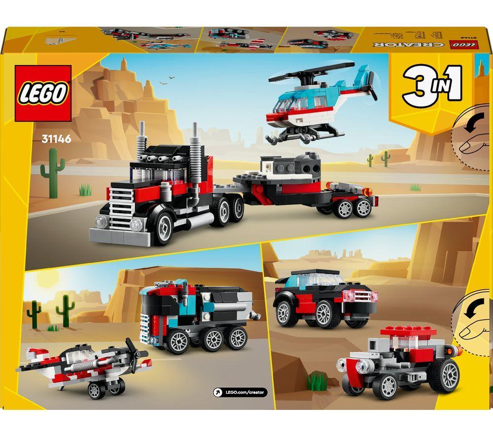 LEGO Creator 31146 3-in-1 Flatbed Truck with Helicopter Set image number 3 of 5