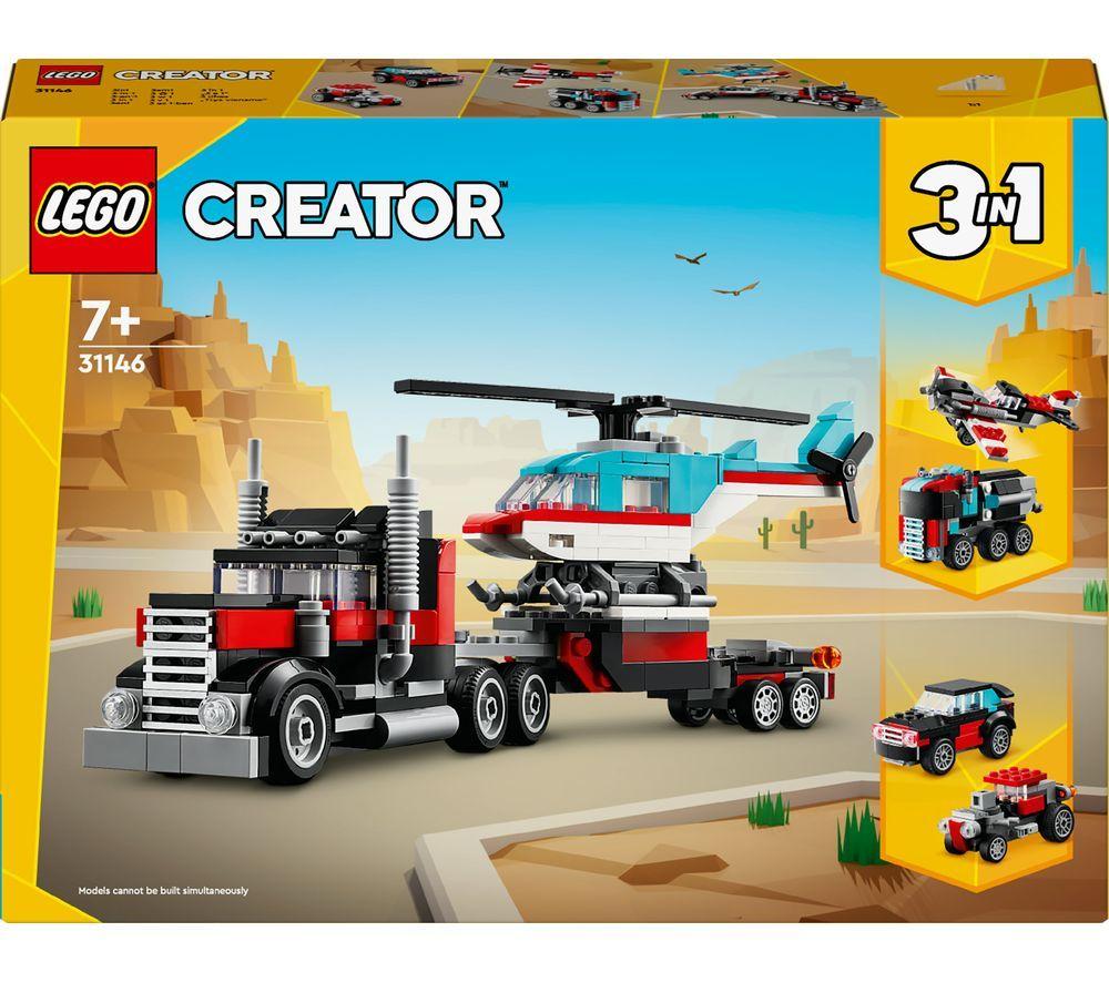 LEGO Creator 31146 3-in-1 Flatbed Truck with Helicopter Set image number 4 of 5