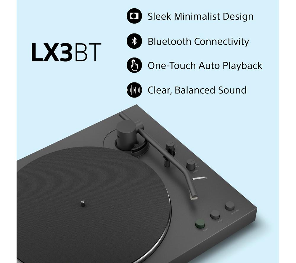 SONY PS-LX3BT Belt Drive Bluetooth Turntable - Black image number 2 of 11