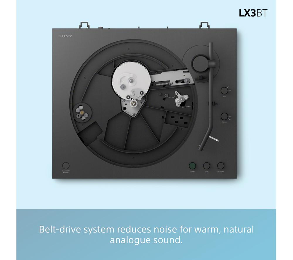 SONY PS-LX3BT Belt Drive Bluetooth Turntable - Black image number 8 of 11