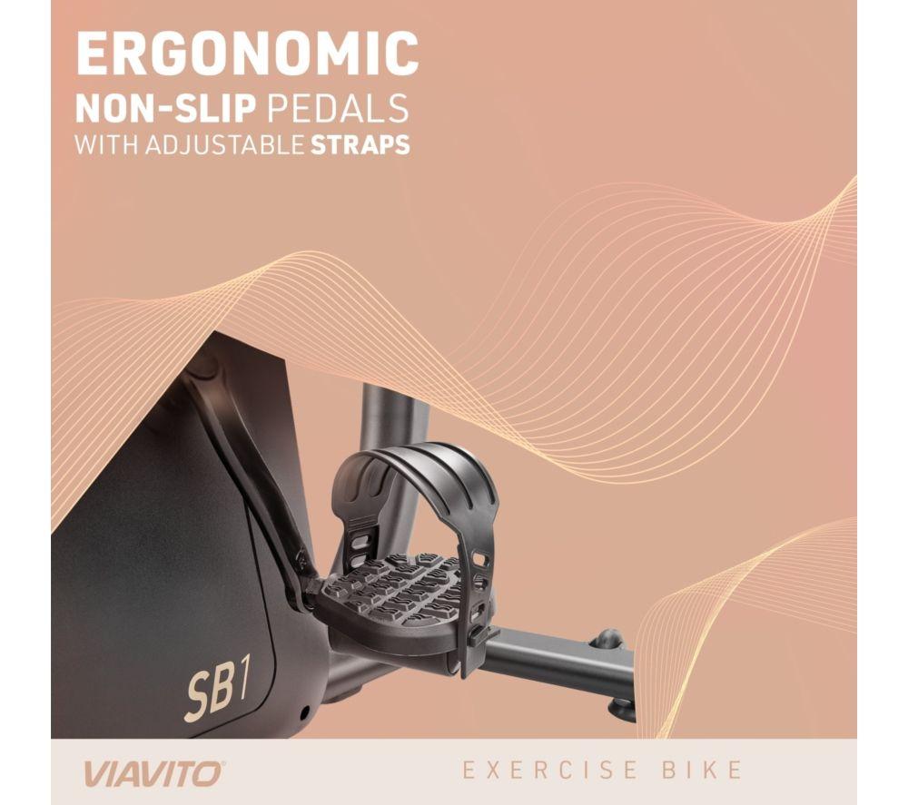 VIAVITO SB1 Smart Bluetooth Exercise Bike - Black & Cream image number 2 of 8