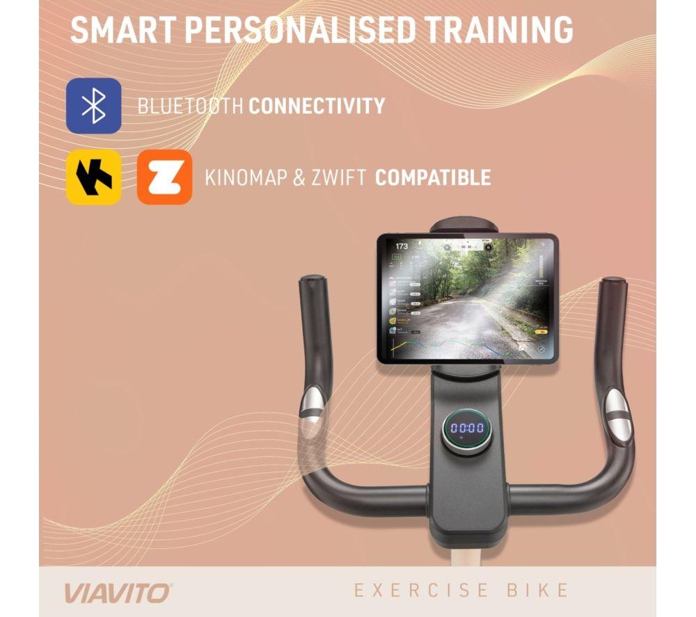 VIAVITO SB1 Smart Bluetooth Exercise Bike - Black & Cream image number 4 of 8