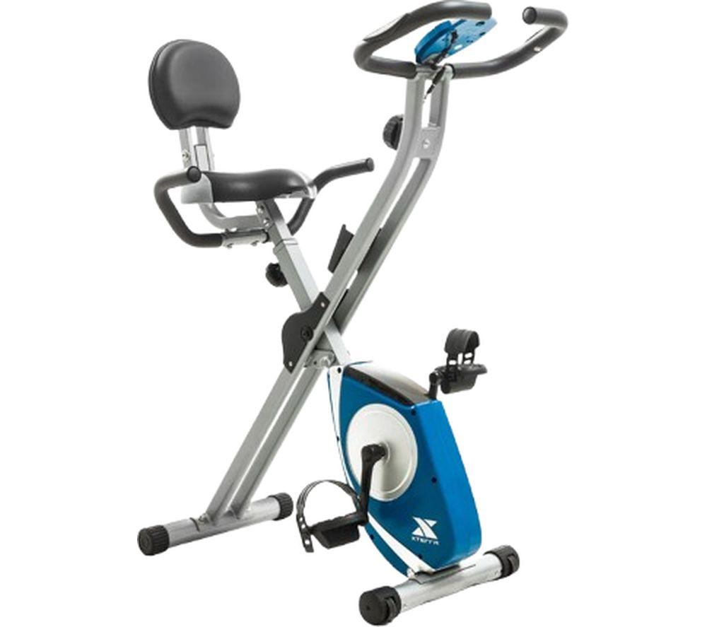 XTERRA Fitness FB350 Folding Exercise Bike - Silver & Blue image number 3 of 4