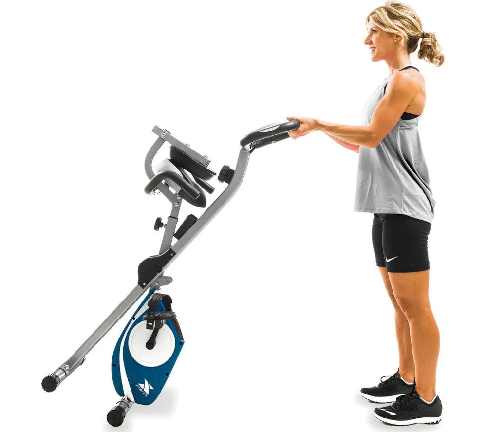 XTERRA Fitness FB350 Folding Exercise Bike - Silver & Blue image number 4 of 4